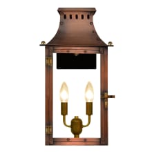 Market Street 2 Light 16" Tall Outdoor Wall Sconce