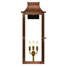 Market Street 3 Light 30" Tall Outdoor Wall Sconce