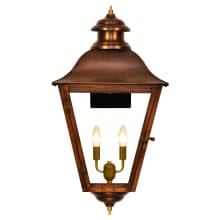 State Street Copper 2 Light 24" Tall Electric Outdoor Wall Sconce
