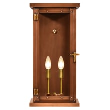 Viera 2 Light 25-1/2" Tall Copper Electric Outdoor Wall Sconce