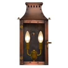 Yorktown 2 Light 16" Tall Outdoor Wall Sconce