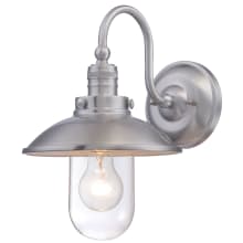 Downtown Edison 1 Light Outdoor Wall Sconce with Clear Glass Shade