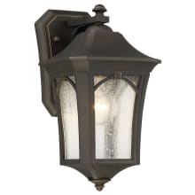 Solida 1 Light 12" Tall Outdoor Wall Sconce with Clear Seeded Glass