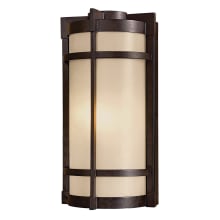 Andrita Court 17" Tall Outdoor Wall Sconce with Pear Mist Glass