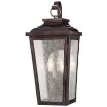 Irvington Manor 2 Light 19" Tall Outdoor Wall Sconce with Seeded Glass