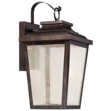 Irvington Manor 17" Tall 13w LED Outdoor Wall Sconce with Seeded Glass