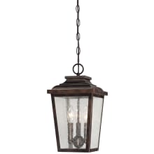Irvington Manor 3 Light 8.5" Wide Outdoor Pendant with Clear Seeded Glass Shade