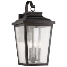 Irvington Manor 4 Light 24" Tall Outdoor Wall Sconce with Clear Seeded Glass