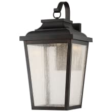 Irvington Manor 24" Tall 13w LED Outdoor Wall Sconce with Seeded Glass