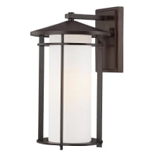 Addison Park 1 Light 16" Tall Outdoor Wall Sconce with Etched Opal Glass