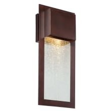 Westgate 1 Light 16" Tall Dark Sky Outdoor Wall Sconce with Seedy Glass Shade