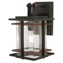 San Marcos 1 Light 11" Tall Outdoor Wall Sconce with Seeded Glass Shade