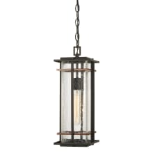 San Marcos 1 Light 7" Wide Outdoor Pendant with Seeded Glass Shade