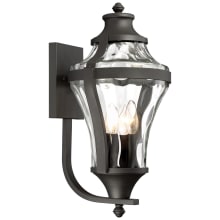 Libre 4 Light 20-1/2" Tall Outdoor Wall Sconce with Water Glass Shade