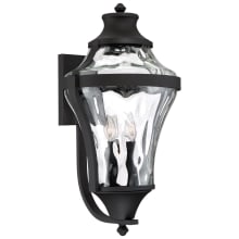 Libre 4 Light 23-1/2" Tall Outdoor Wall Sconce with Water Glass Shade