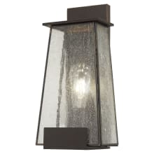 Bistro Dawn 1 Light 14" Tall Outdoor Wall Sconce with Clear Seeded Glass