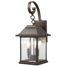 Mariner's Pointe 3 Light 21-1/2" Tall Outdoor Wall Sconce with Clear Glass Shade