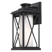 Lansdale 16" Tall Outdoor Wall Sconce with Etched Opal Glass