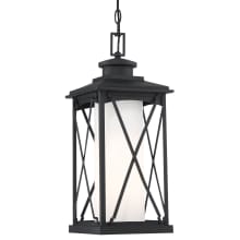 Lansdale 9" Wide Outdoor Mini Pendant with Etched Opal Glass