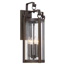 Somerset Lane 4 Light 25" Tall Outdoor Wall Sconce with Clear Seeded Glass