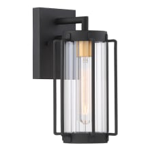 Avonlea 1 Light 13" Tall Outdoor Wall Sconce with Clear Ribbed Glass