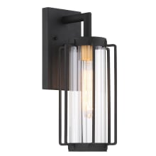 Avonlea 1 Light 16" Tall Outdoor Wall Sconce with Clear Ribbed Glass