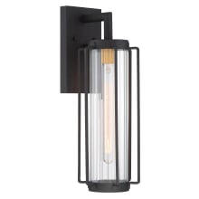 Avonlea 1 Light 19" Tall Outdoor Wall Sconce with Clear Ribbed Glass