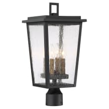Cantebury 4 Light 20" Tall Single Head Post Light with Clear Seeded Glass