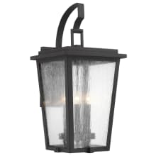 Cantebury 4 Light 32" Tall Outdoor Wall Sconce with Clear Seeded Glass