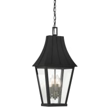 Chateau Grande 4 Light 12" Wide Outdoor Pendant with Clear Glass