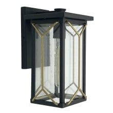 Hillside Manor 15" Tall Outdoor Wall Sconce with Clear Seeded Glass
