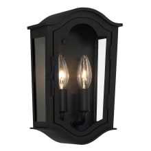 Houghton Hall 2 Light 6-1/2" Wide Outdoor Wall Sconce with Clear Glass