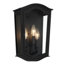 Houghton Hall 3 Light 8-1/2" Wide Outdoor Wall Sconce with Clear Glass