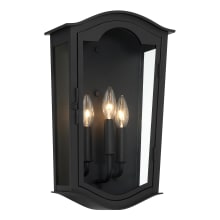 Houghton Hall 3 Light 10" Wide Outdoor Wall Sconce with Clear Glass