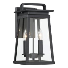 Isla Vista 2 Light 14" Tall Outdoor Wall Sconce with Clear Glass