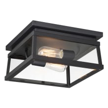 Isla Vista 2 Light 12" Wide Flush Mount Outdoor Ceiling Light with Clear Glass Shade