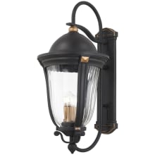 Peale Street 5 Light 33" Tall Outdoor Wall Sconce with Fluted Glass Shade