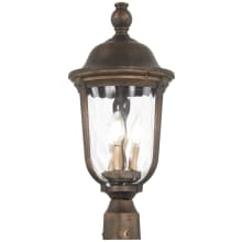 Havenwood 3 Light 21" Tall Post Light with Hammered Glass