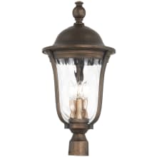 Havenwood 4 Light 26" Tall Post Light with Hammered Glass