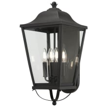 Savannah 4 Light 21" Tall Outdoor Wall Mount with Clear Glass