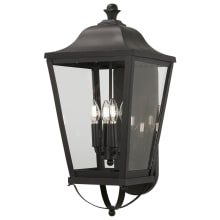 Savannah 4 Light 25-1/2" Tall Outdoor Wall Mount with Clear Glass