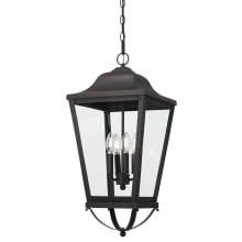 Savannah 4 Light 12" Wide Outdoor Pendant with Clear Glass