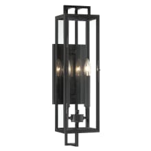 Knoll Road 2 Light 23" Tall Outdoor Wall Sconce with Clear Glass