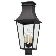 Gloucester 4 Light 25" Tall Post Light with Clear Glass Shade