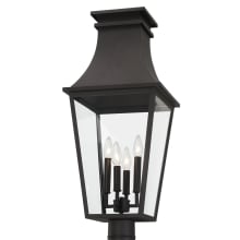 Gloucester 4 Light 28" Tall Post Light with Clear Glass Shade