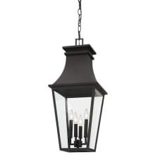 Gloucester 4 Light 12" Wide Outdoor Pendant with Clear Glass Shade