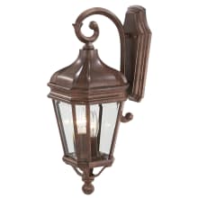 Harrison 2 Light 21" Tall Outdoor Wall Sconce with Clear Beveled Glass