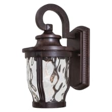 Merrimack 1 Light 12" Tall Outdoor Wall Sconce with Hammered Glass Shade