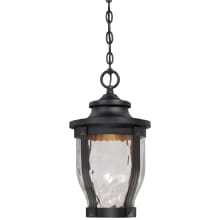 Merrimack 18" Tall LED Outdoor Pendant with Hammered Glass Shade