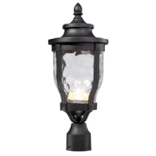 Merrimack 10" Tall LED Post Light with Hammered Glass Shade